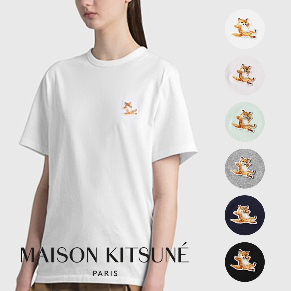 [Maison Kitsune] 메종키츠네 칠렉스 폭스 패치 클래식 티셔츠 6종 CHILLAX FOX PATCH