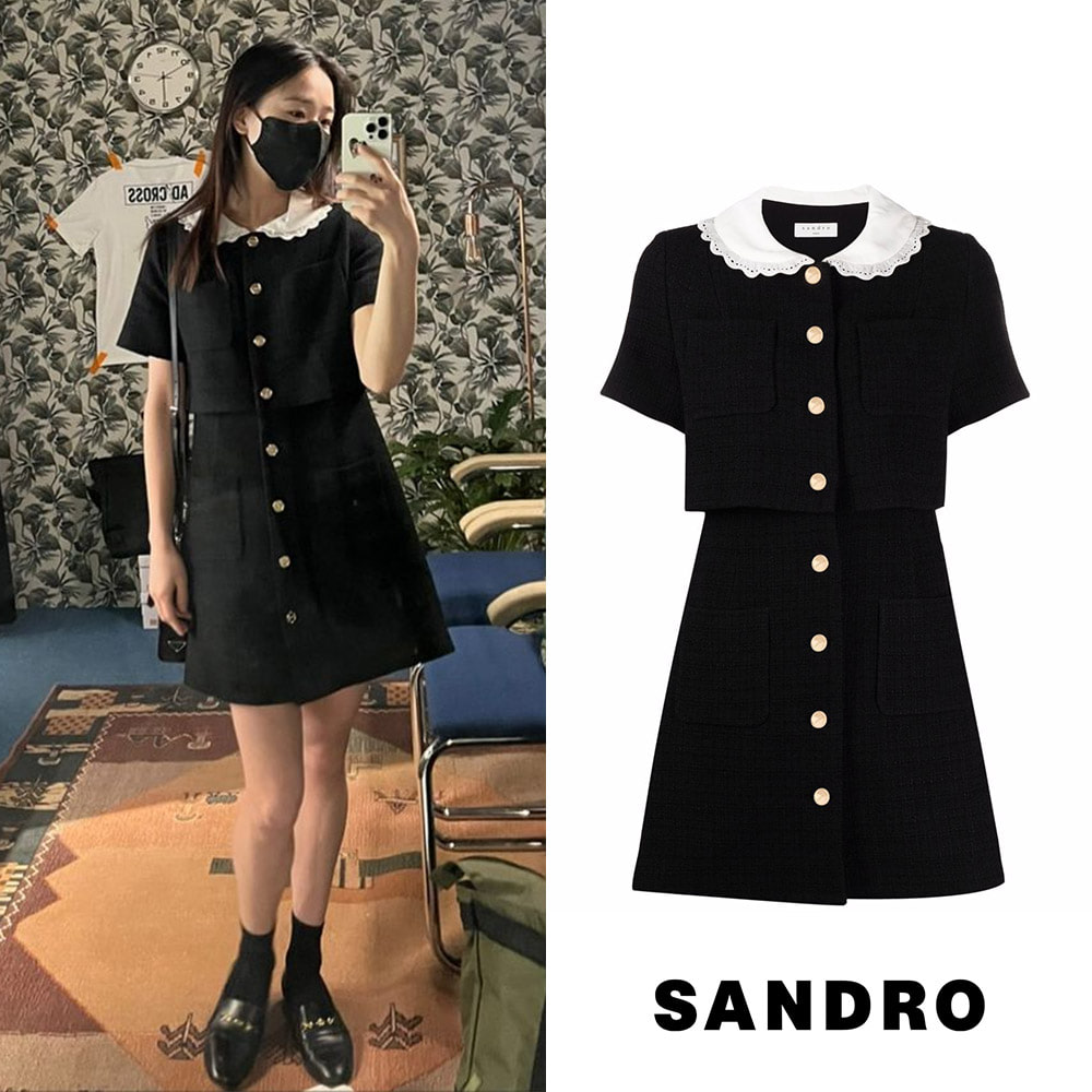 [SANDRO] 산드로 쇼트 트위드 드레스 (손연재 착용)