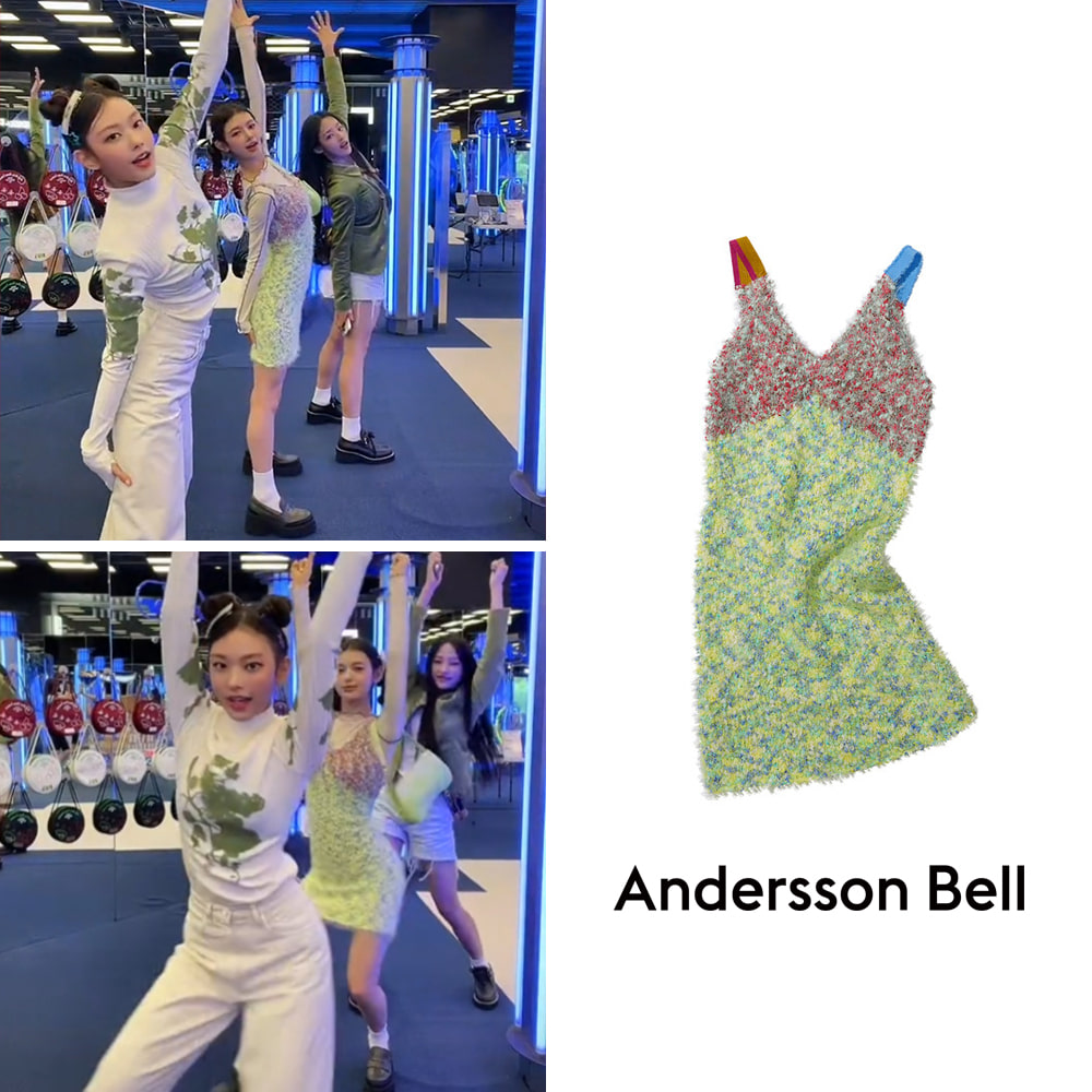 [Andersson Bell] 앤더슨벨 헤어리 민소매 니트 드레스 원피스 (다니엘 착용)