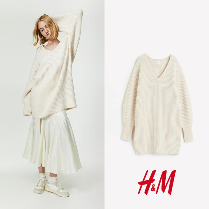 H&amp;M 에이치앤엠 골지 니트 드레스 1194899001