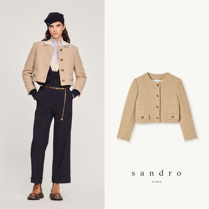 SANDRO 산드로 샌드 트위드 재킷