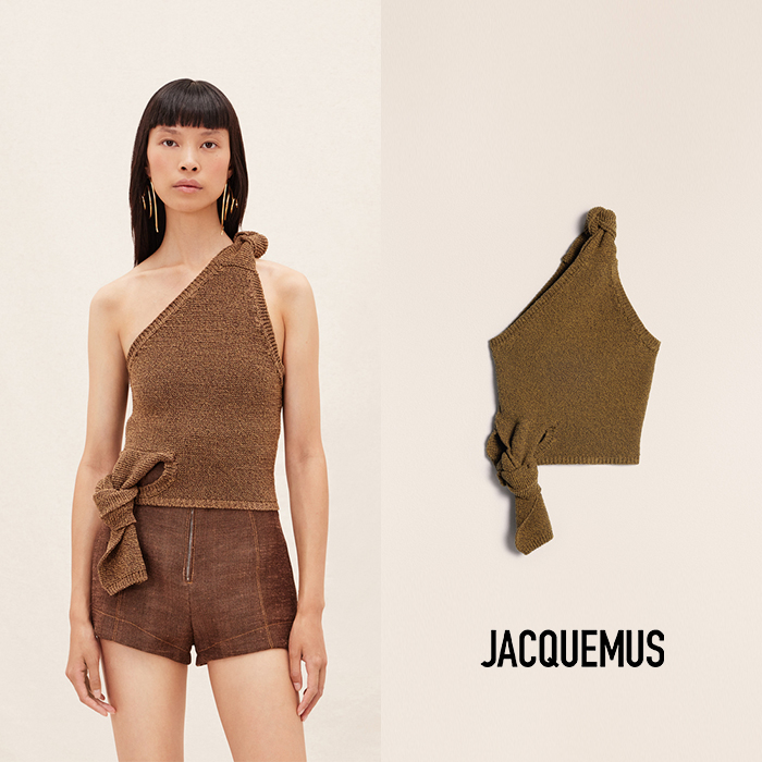 JACQUEMUS 자크뮈스 다크 브라운 매듭 니트