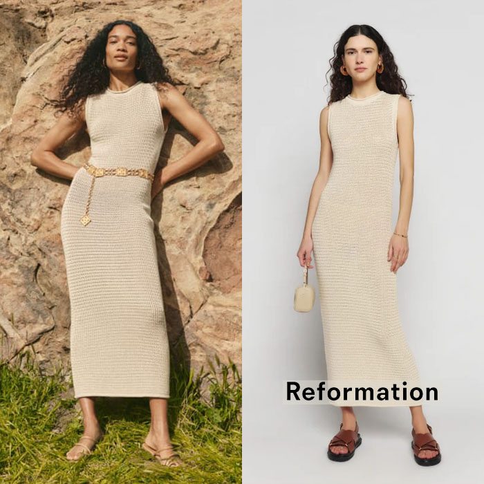 Reformation 리포메이션 오르차타 놀란 오픈 니트 스웨터 드레스