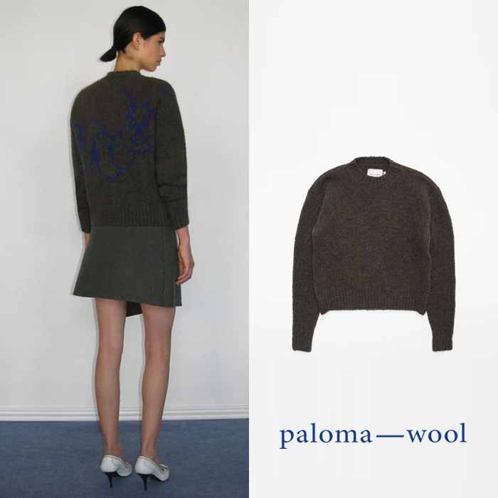 paloma-wool 팔로마-울 뒷면 cuc sport 인타르시아 니트 스웨터 (효연 착용)