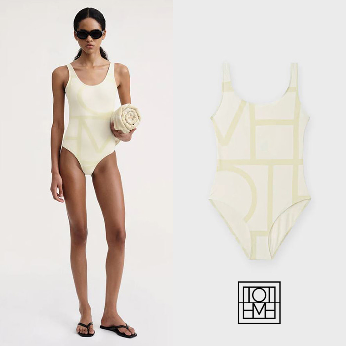 TOTEME 토템 샌드 모노그램 원피스 스윔수트 수영복 (효민 착용)