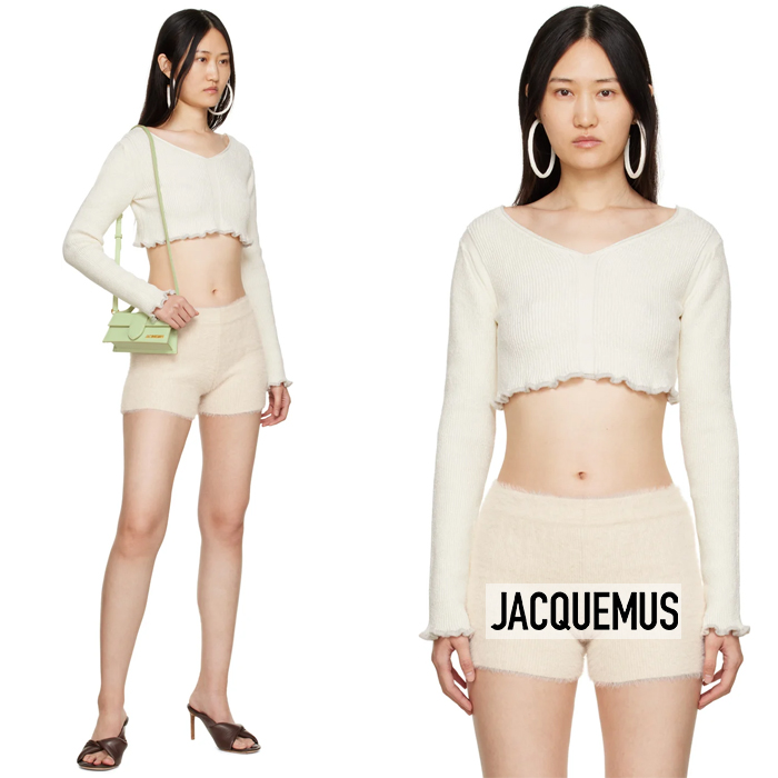 JACQUEMUS 자크뮈스 오프 화이트 &amp; 토프 라 마이유 산톤 스웨터